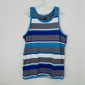 Volcom Blue Striped Muscle Shirt Men’s Size XL